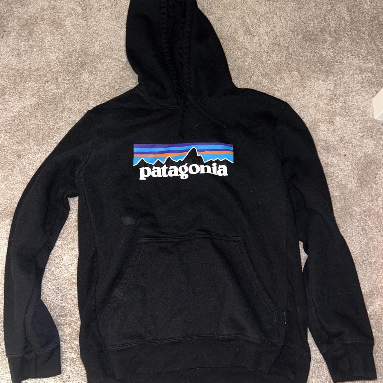 Patagonia black hoodie Women s L Men s M Depop