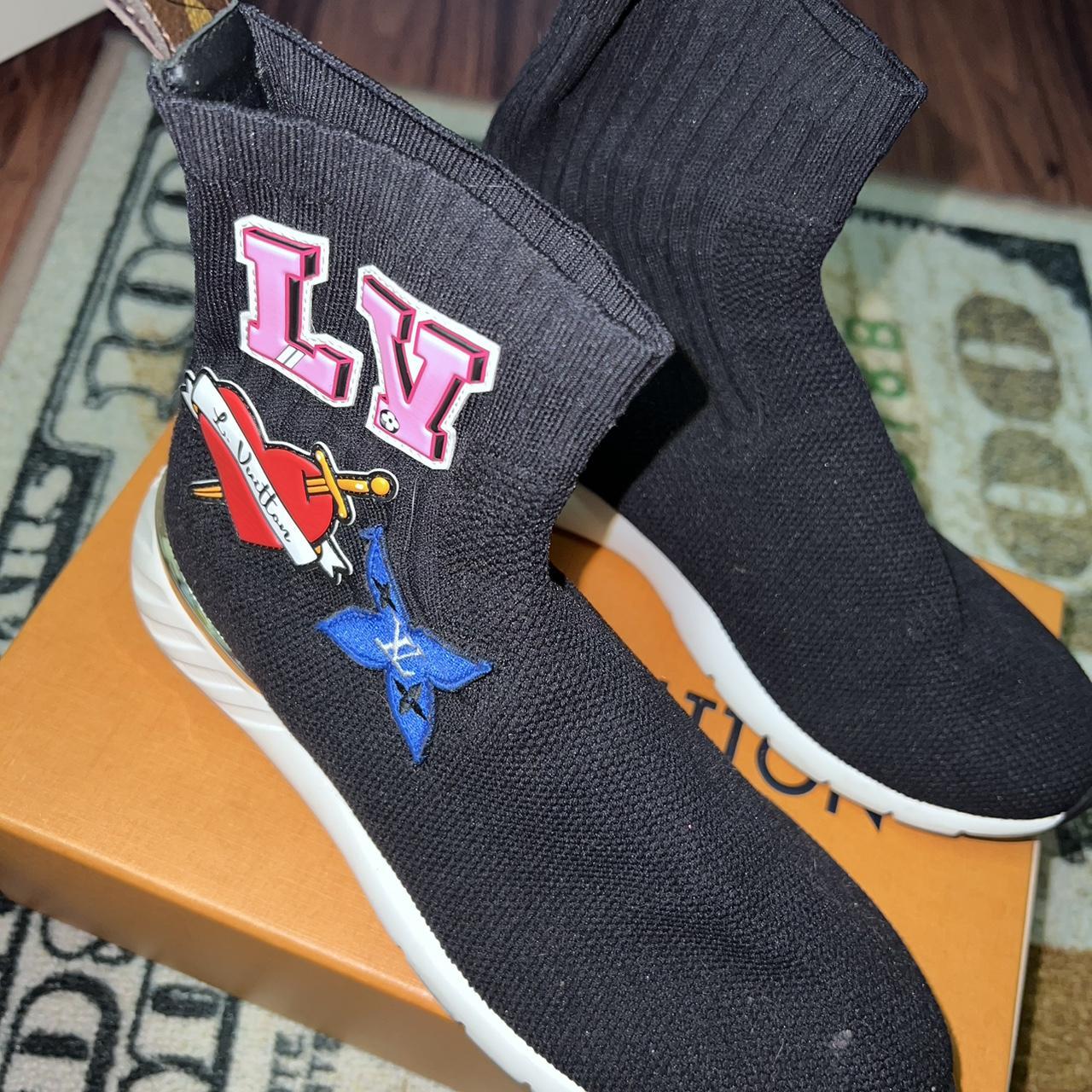 Louis vuitton socks sneakers for sale size 37.5 true - Depop