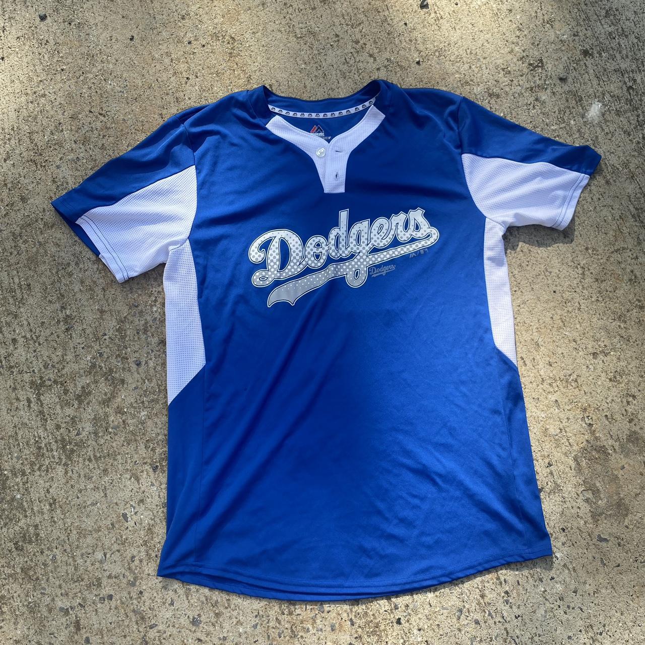 Majestic athletic dodgers jersey Size L Good condition - Depop