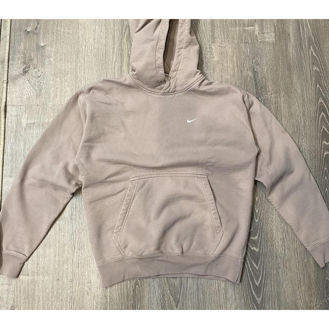 nike mini swoosh hoodie beige