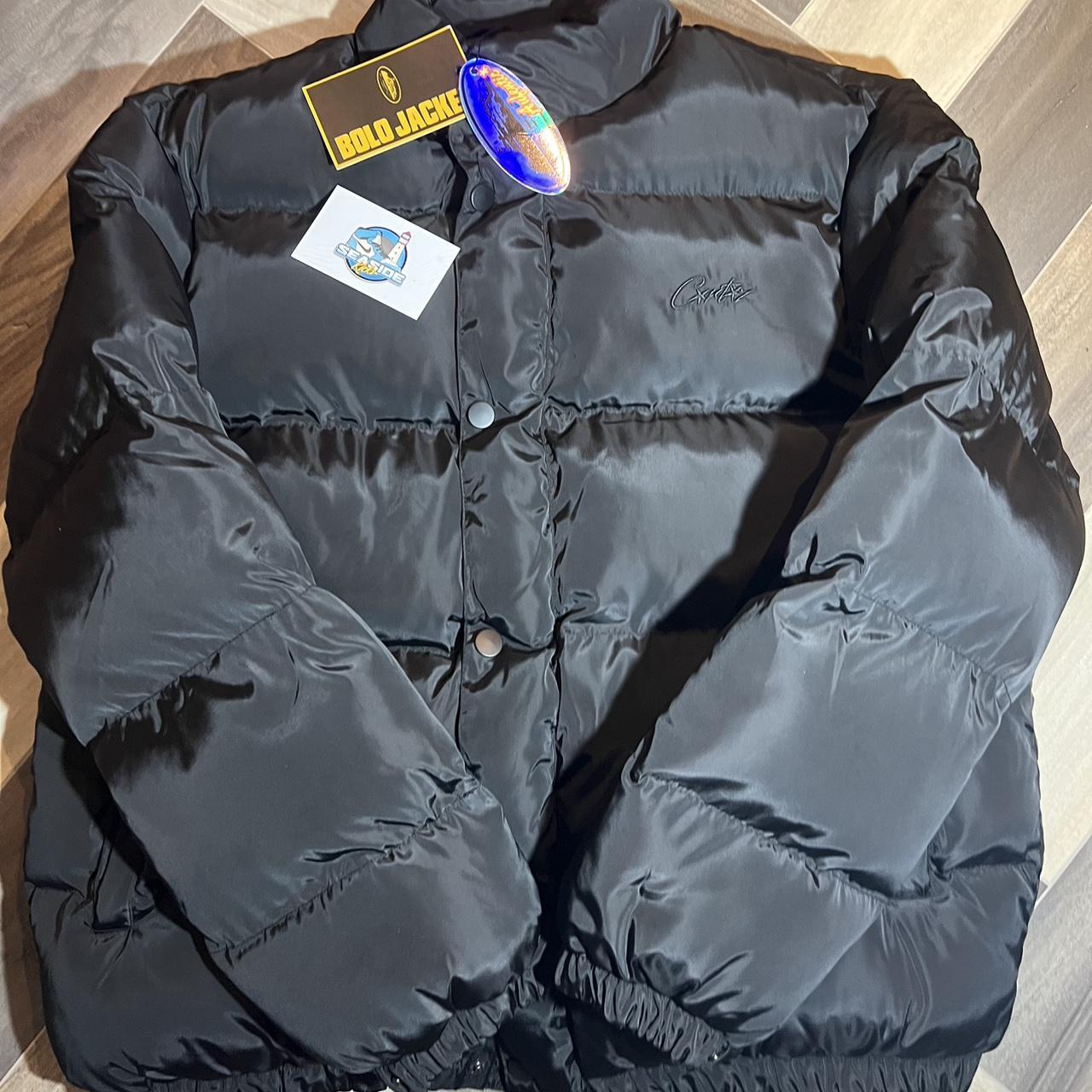 Corteiz “BOLO” Puffer Jacket Triple Black Brand New... - Depop