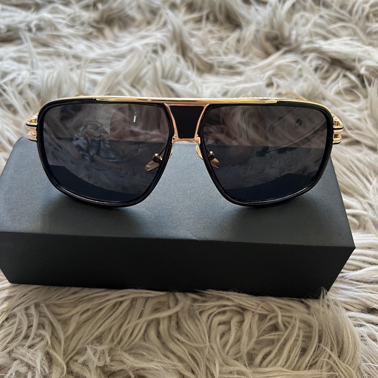 Dollger Rectangle Sunglasses for Women Men Trendy Retro Fashion Black | eBay