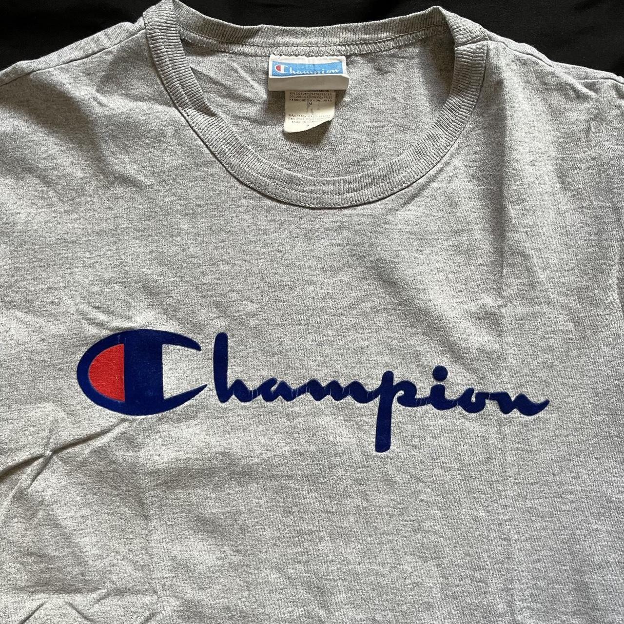 Champion Tshirts - White Size (L) - Grey Size (M) - Depop