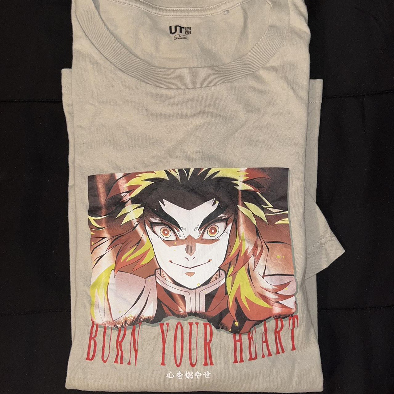 Demon Slayer “ Burn Your Heart “ Shirt - Depop