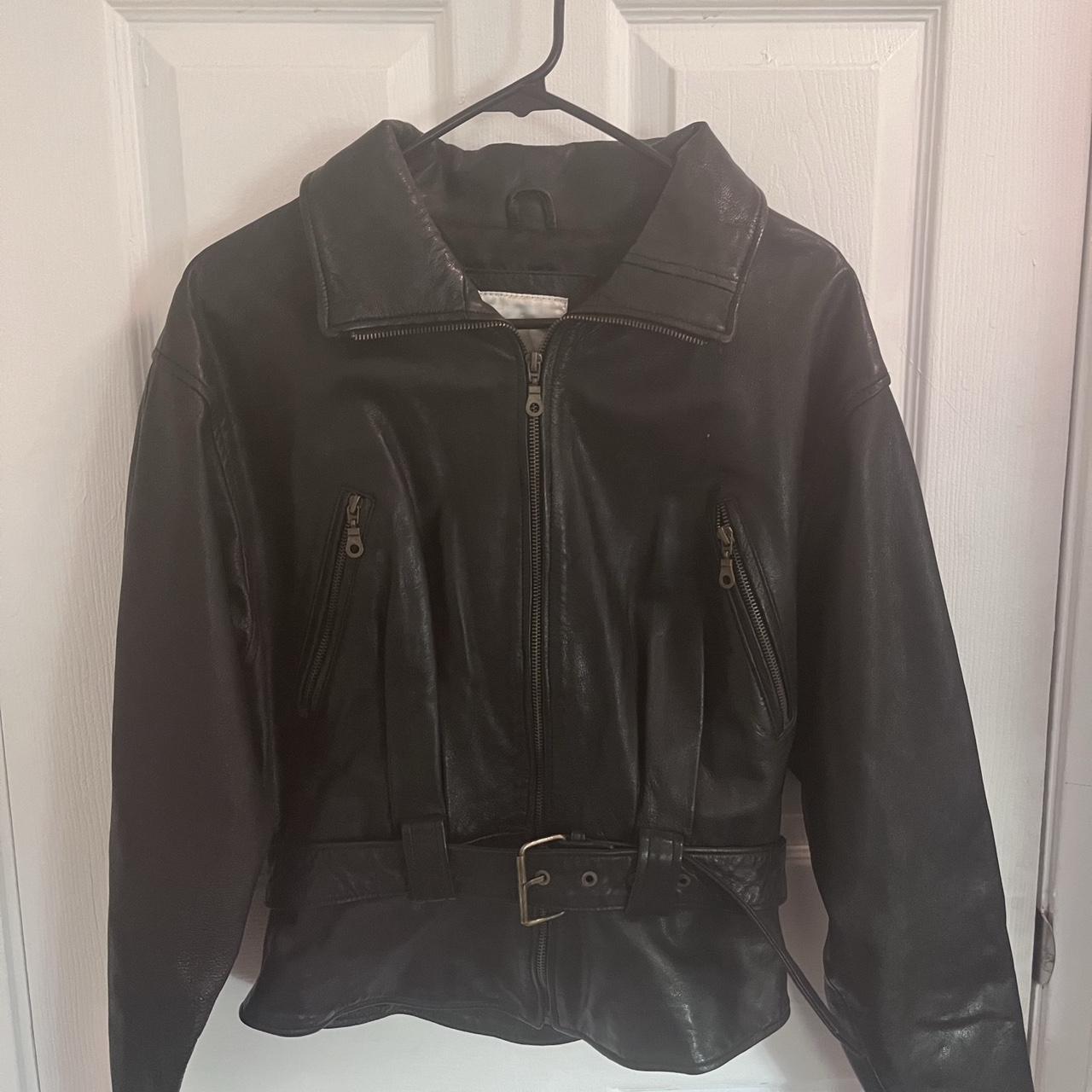 Avanti Black Leather Vintage Motorcycle... - Depop