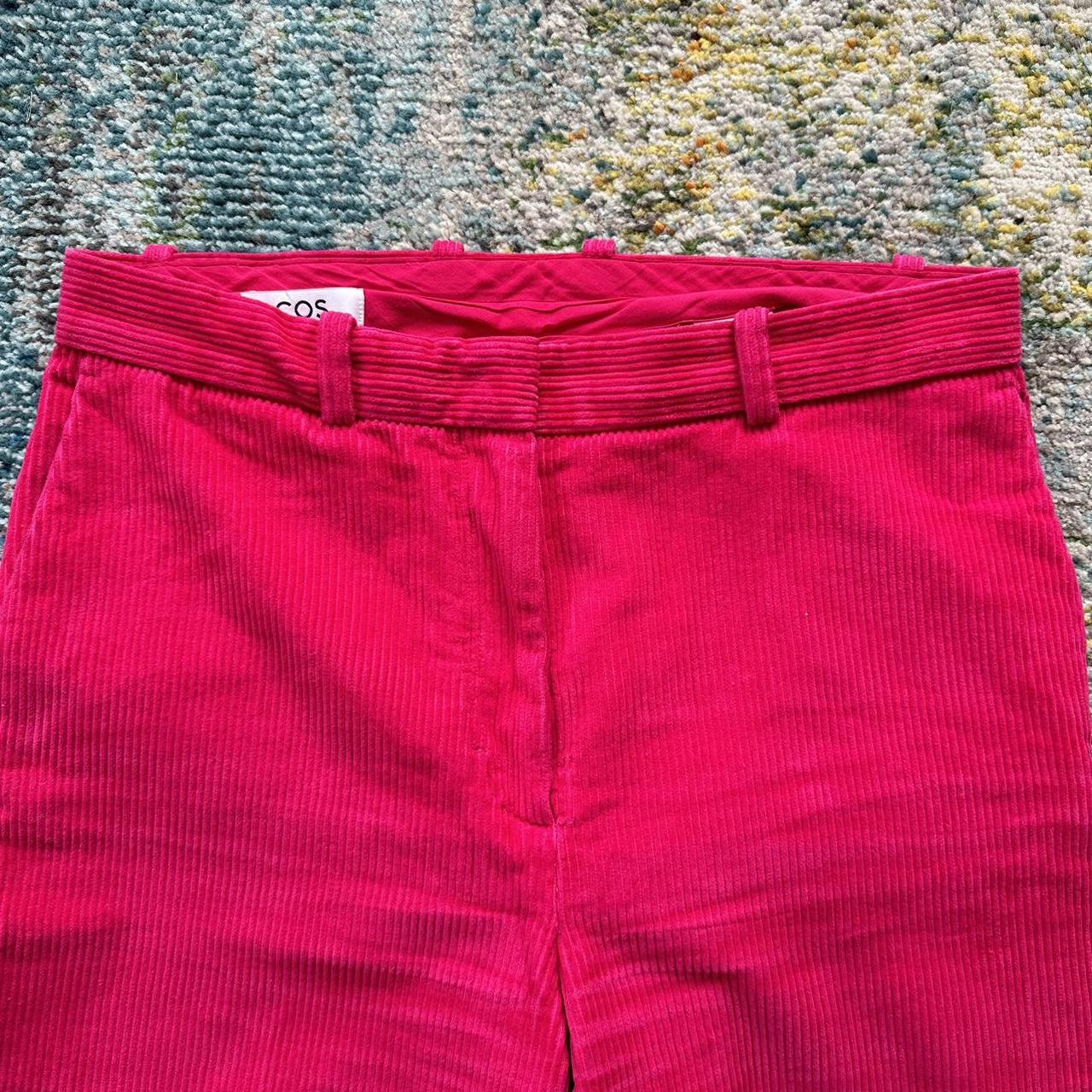 Red/pink Empire baggy corduroy pants #y2k #pink - Depop