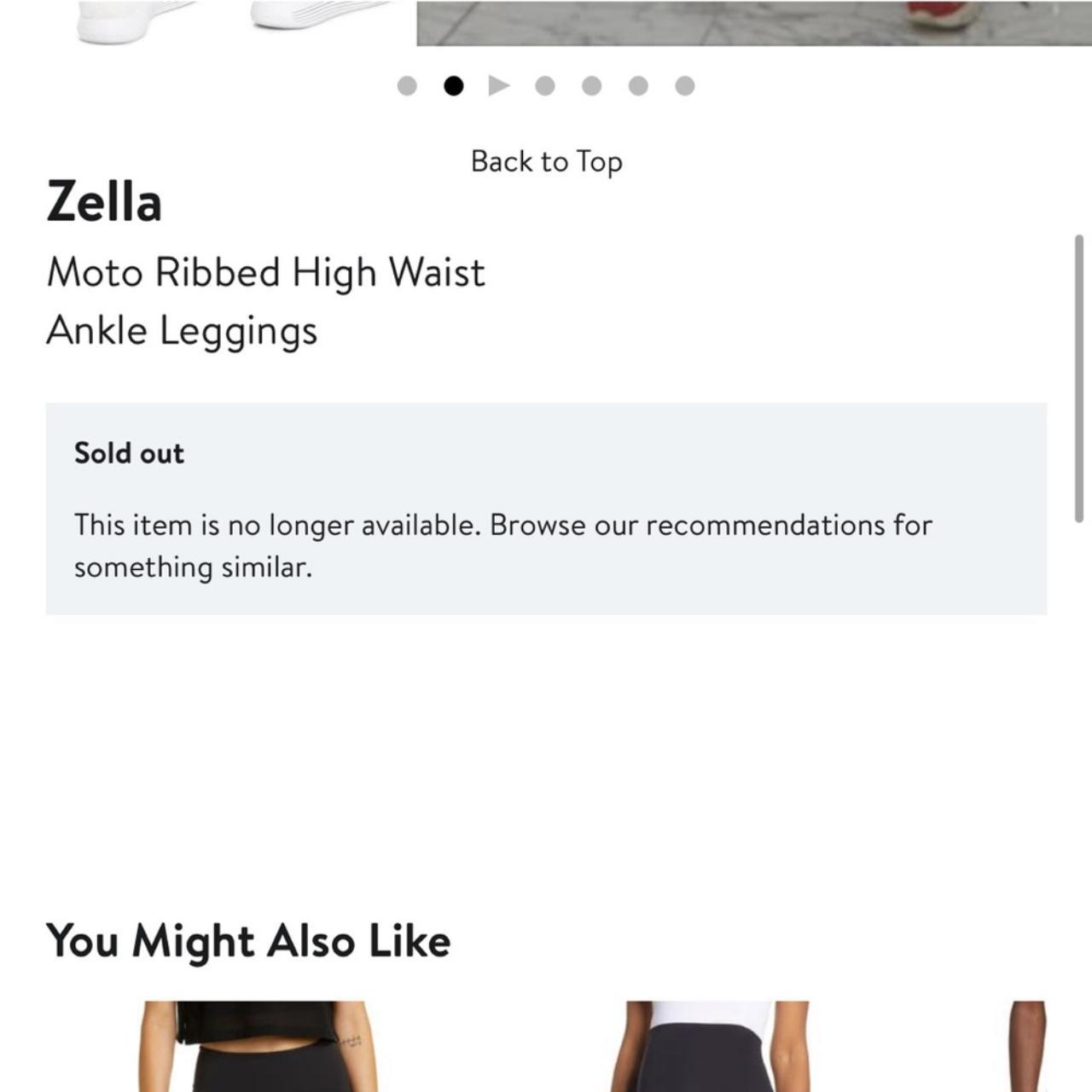 Zella + Moto Ribbed High Waist Ankle Leggings