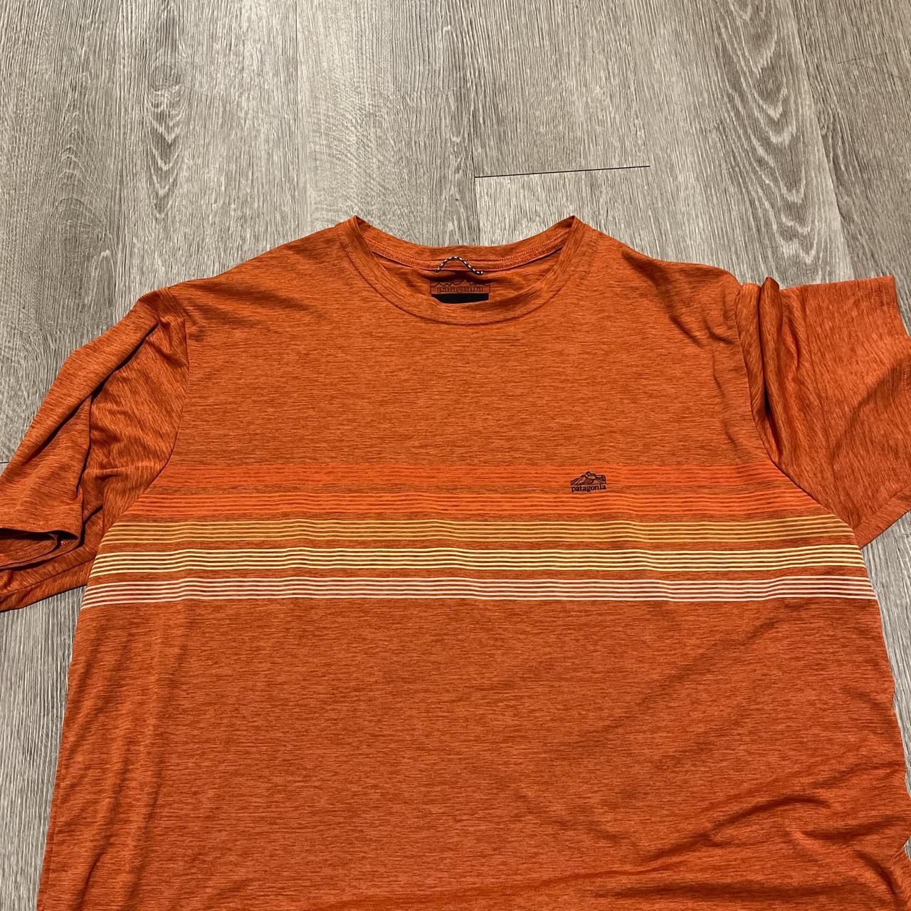 Burnt orange Patagonia shirt - Depop