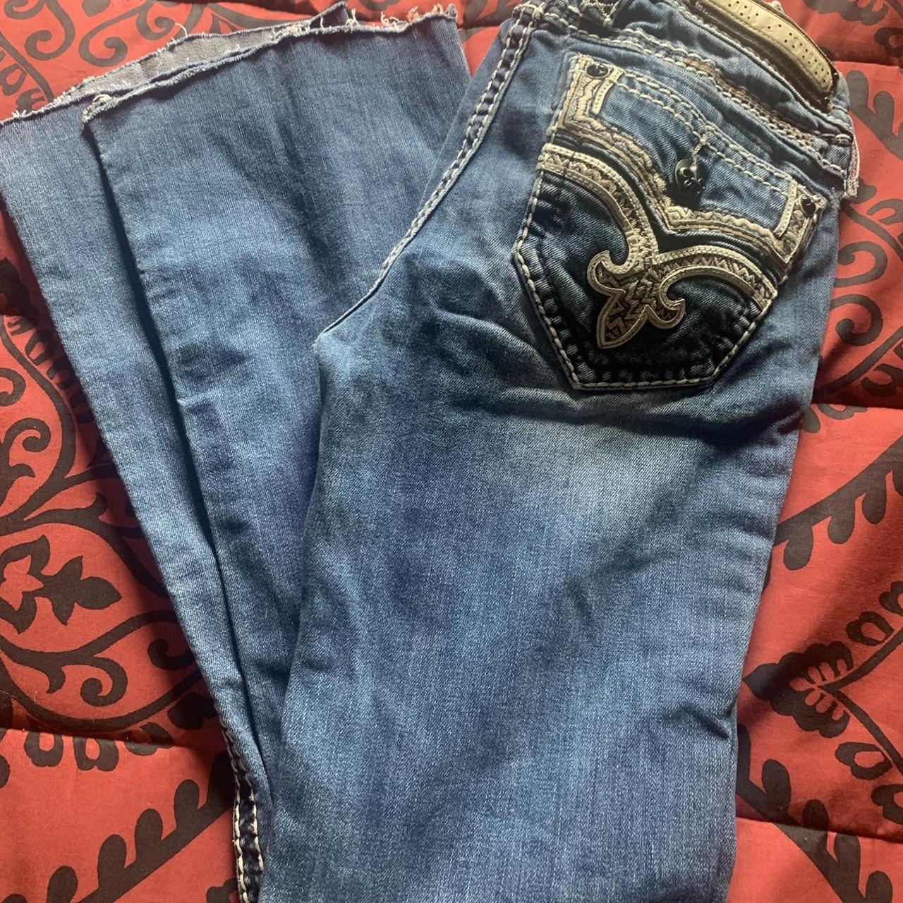 Thrifted rock revival jeans Women’s Size 27... Depop
