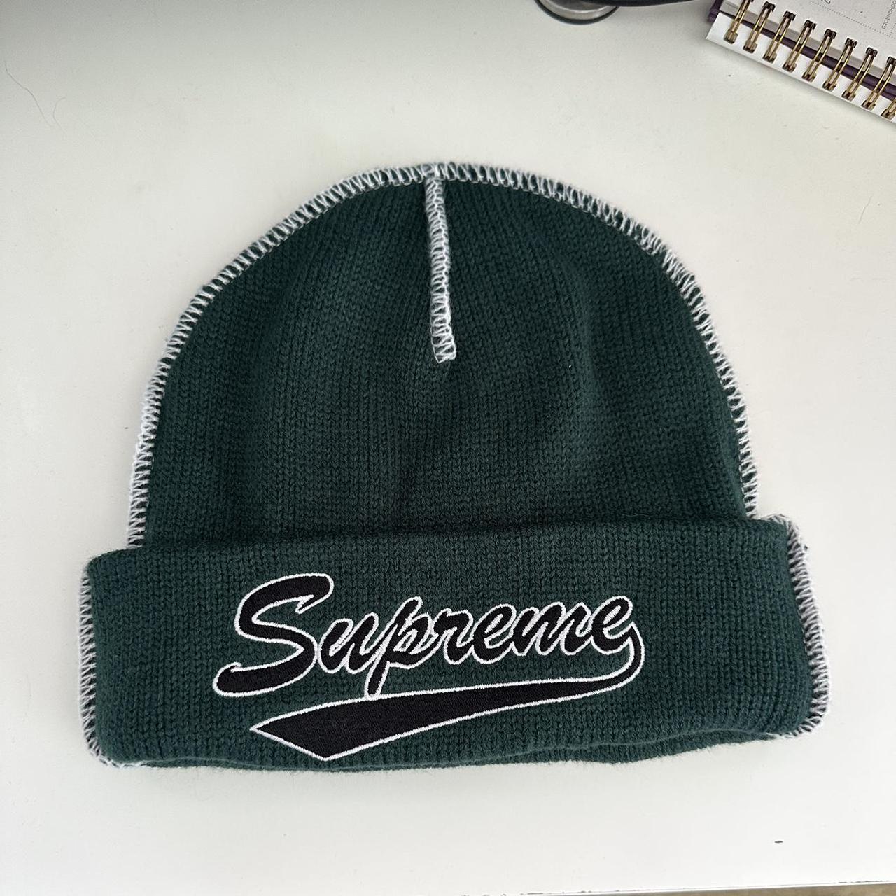 Supreme New Era S logo beanie has been worn a good - Depop