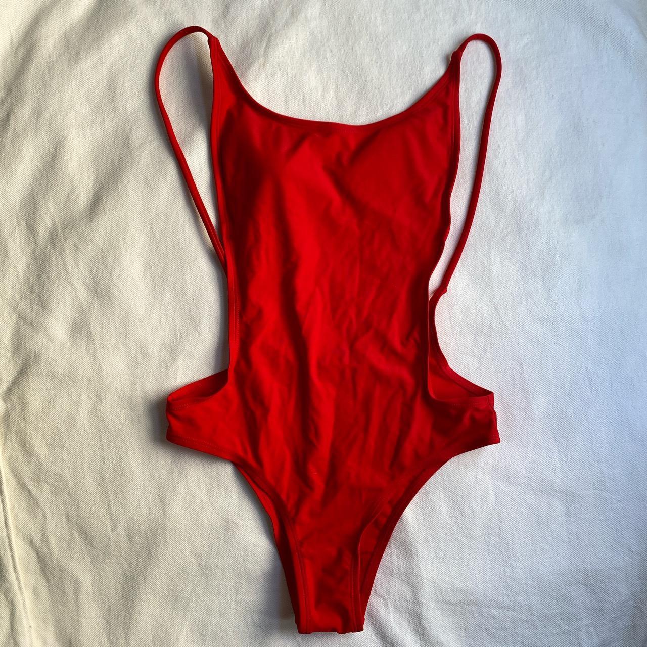 Women's Red Swimsuitonepiece Depop