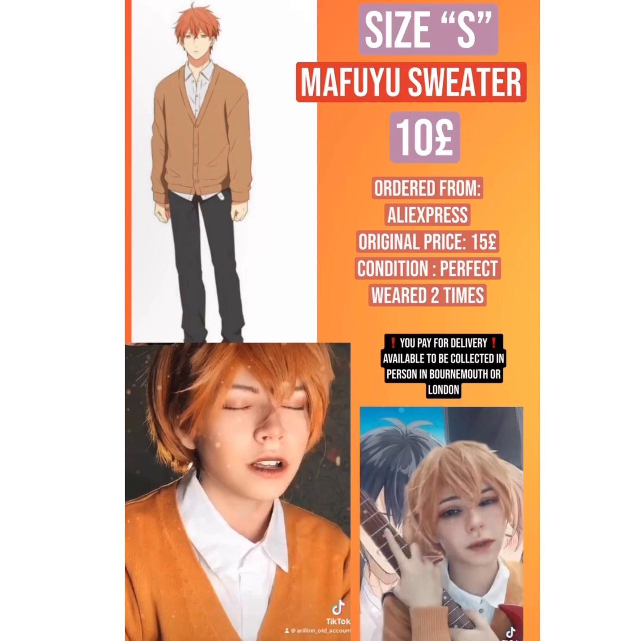 Mafuyu cosplay Given anime sweater coat Japanese... - Depop