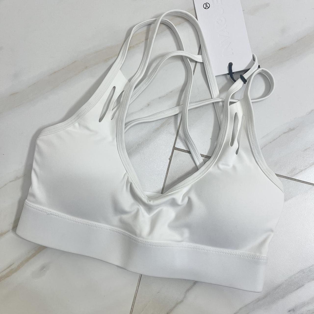 Invague White Padded Sports Bra - Size: XS • Size:... - Depop