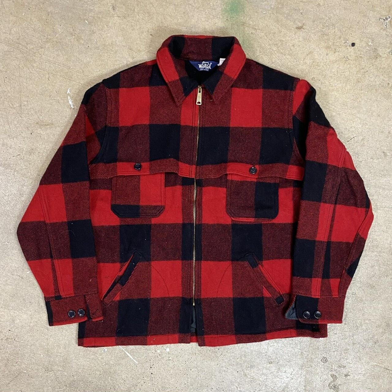 Woolrich 80s Jacket - Plaid Design, Size XL.... - Depop