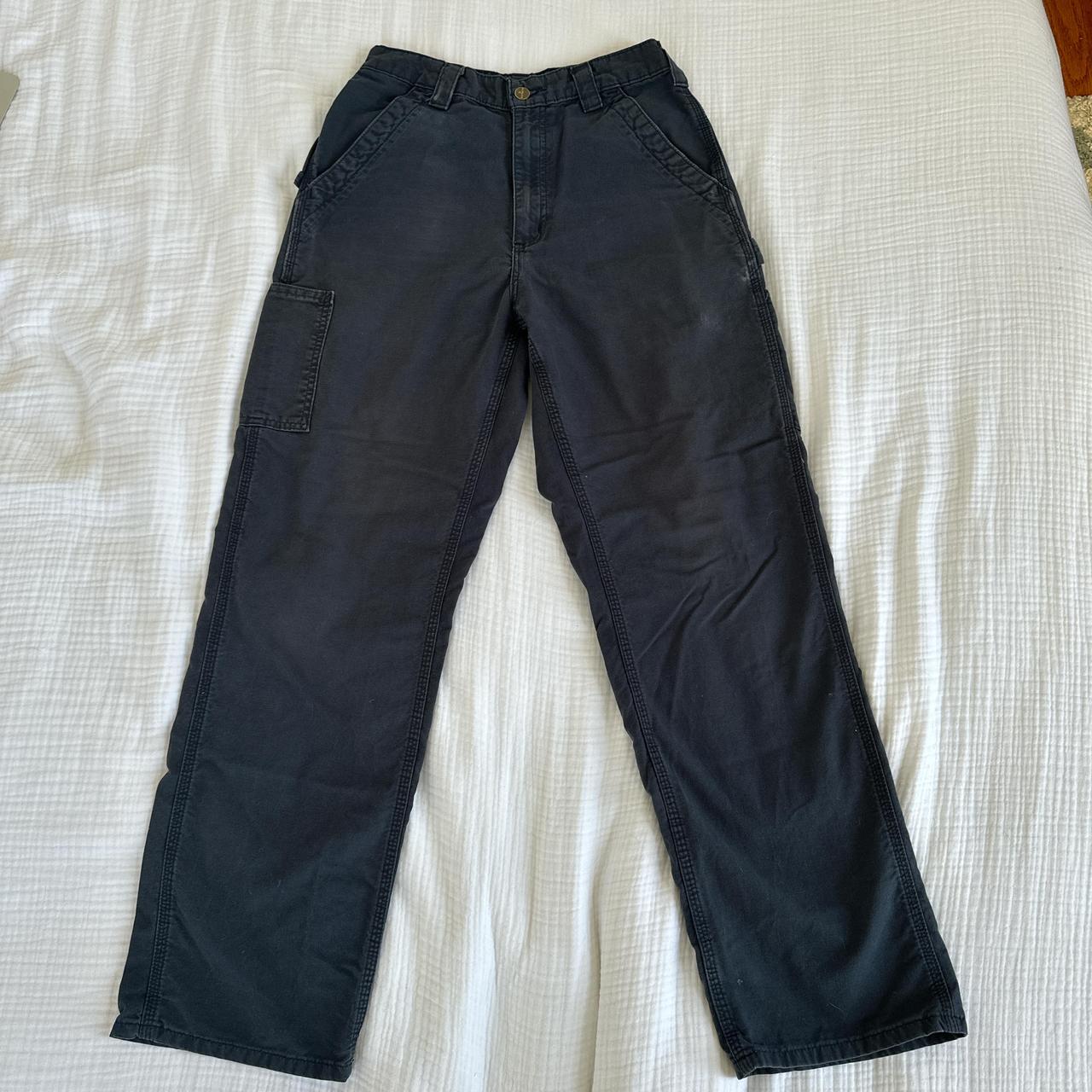 vintage carhartt navy carpenter pants ! waist is 30... - Depop