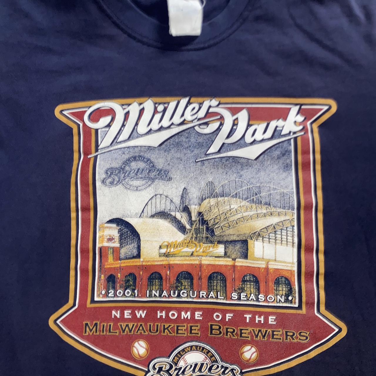 2001 Milwaukee Brewers Inaugural Season Miller Park tee - Depop