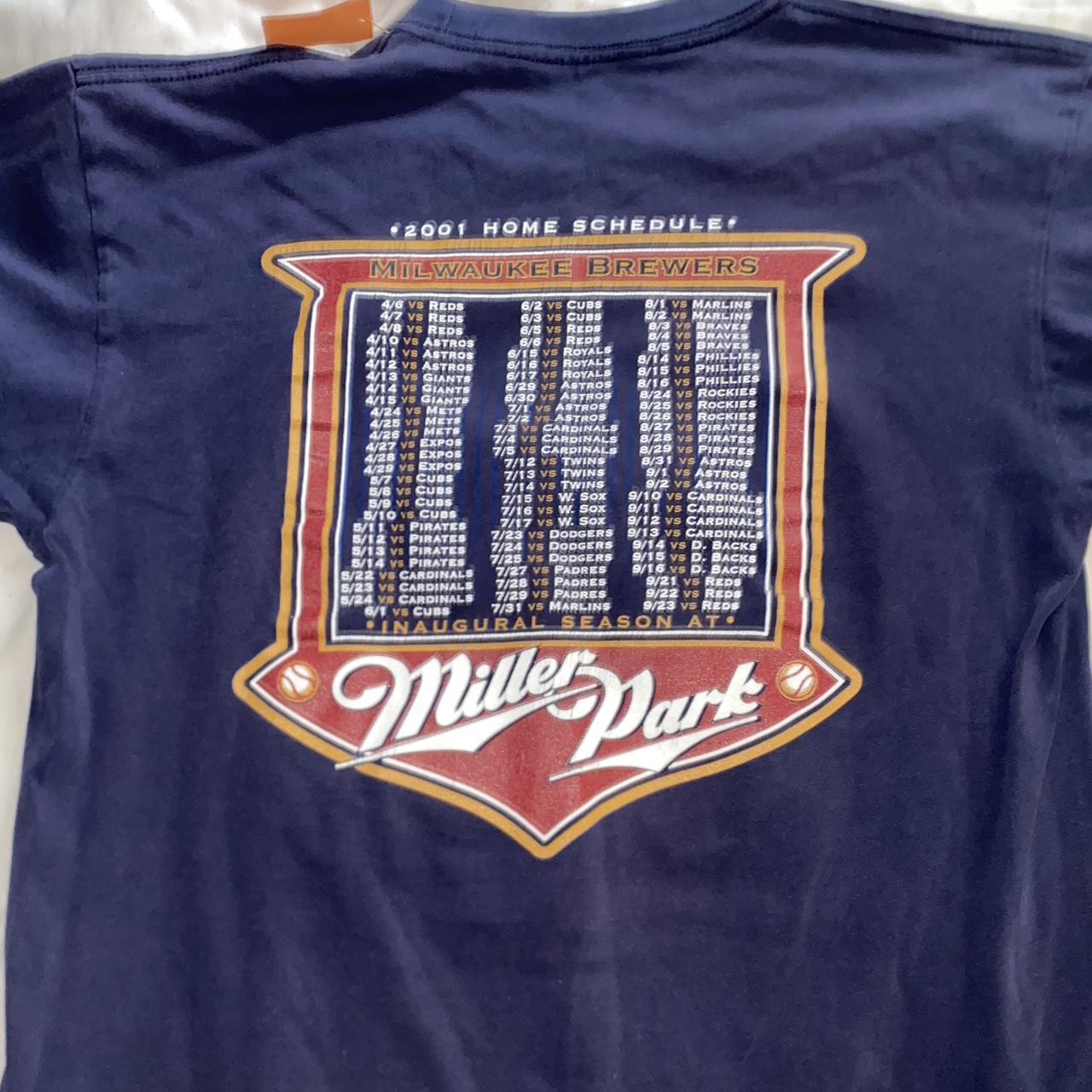 2001 Milwaukee Brewers Inaugural Season Miller Park tee - Depop