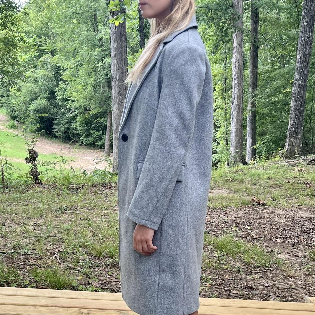 Topshop long clearance grey coat