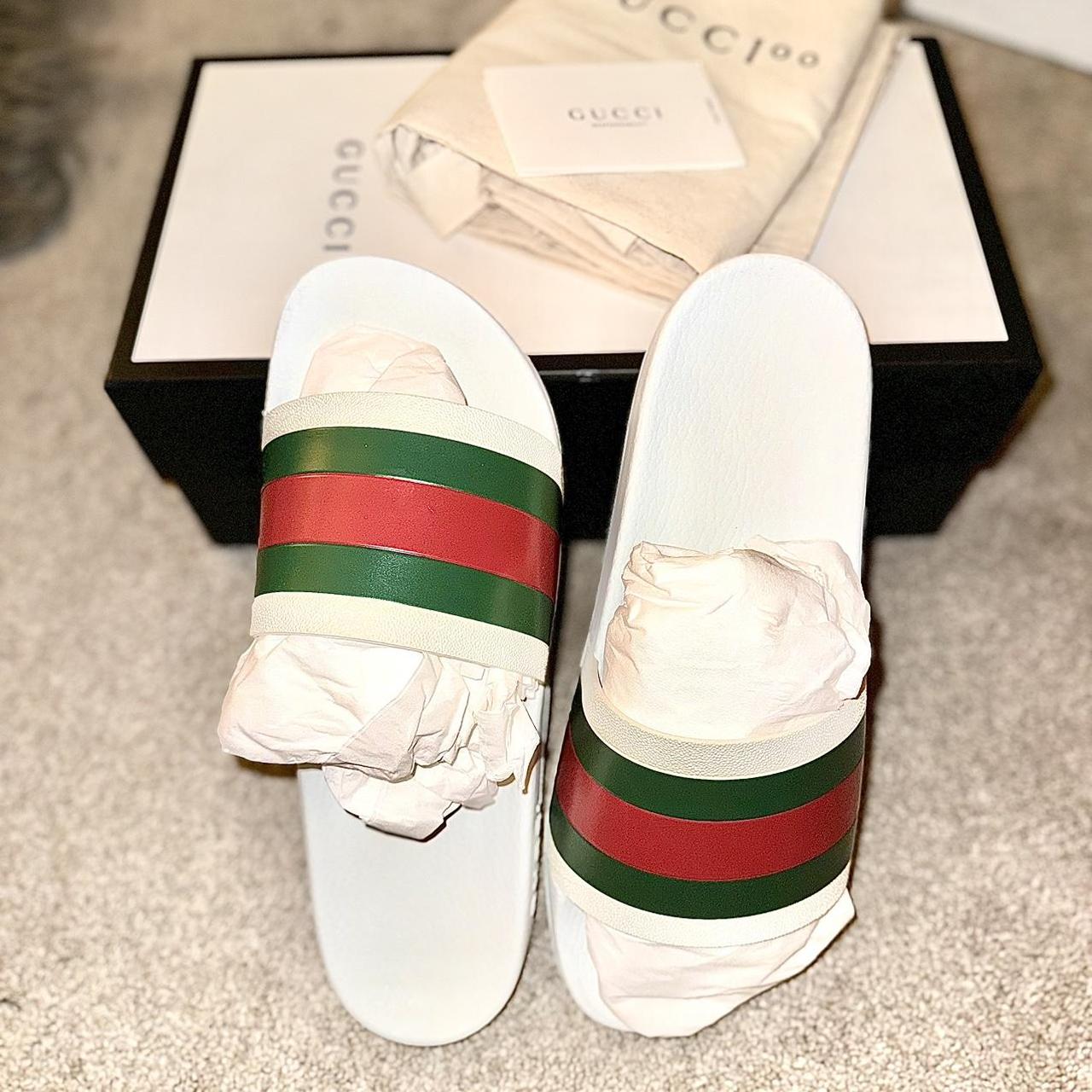 Gucci sliders fashion mens white