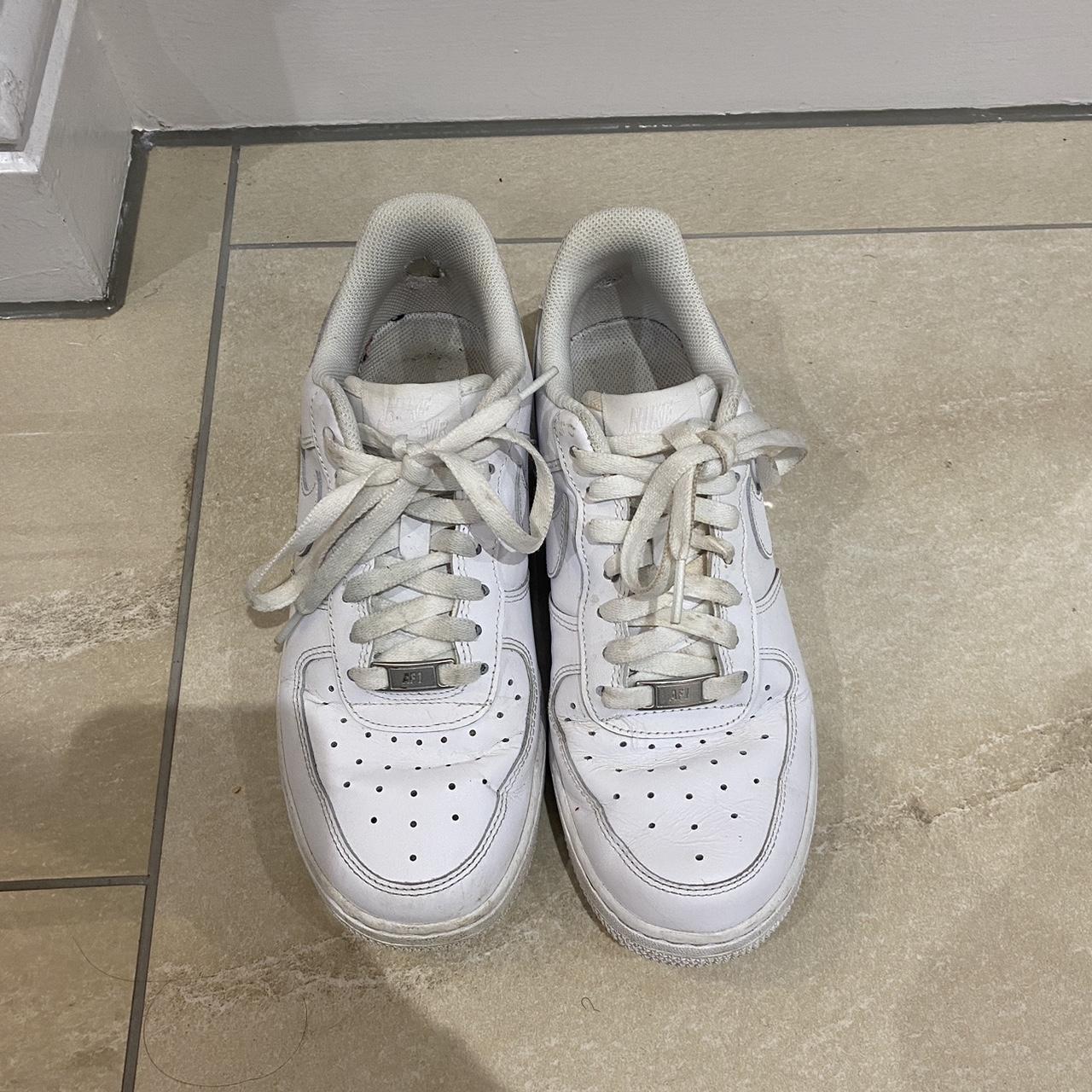 white air force 1s worn but plenty of life in... - Depop