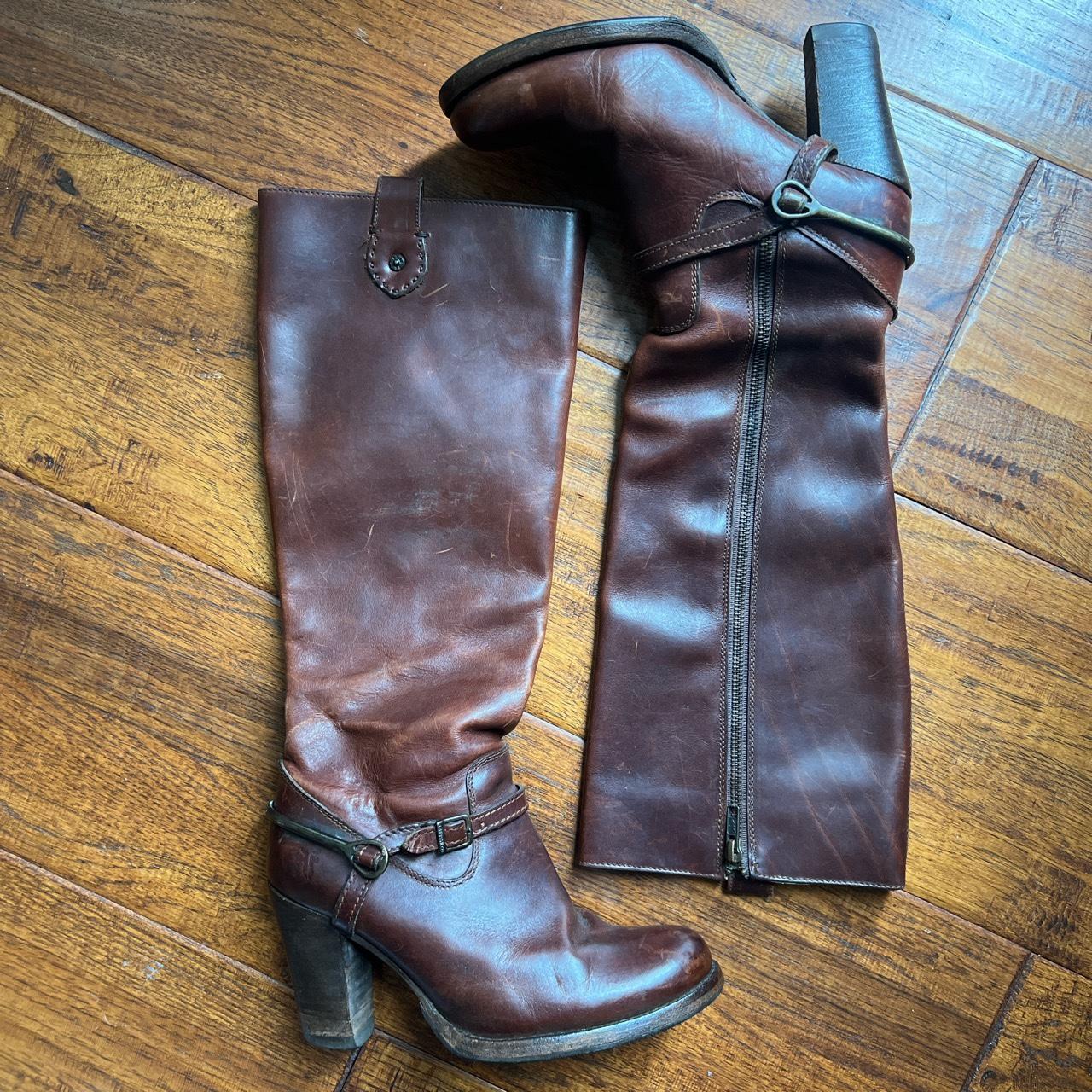 Frye Boots Frye Julia Spur Inside Zip Tall Heeled Depop