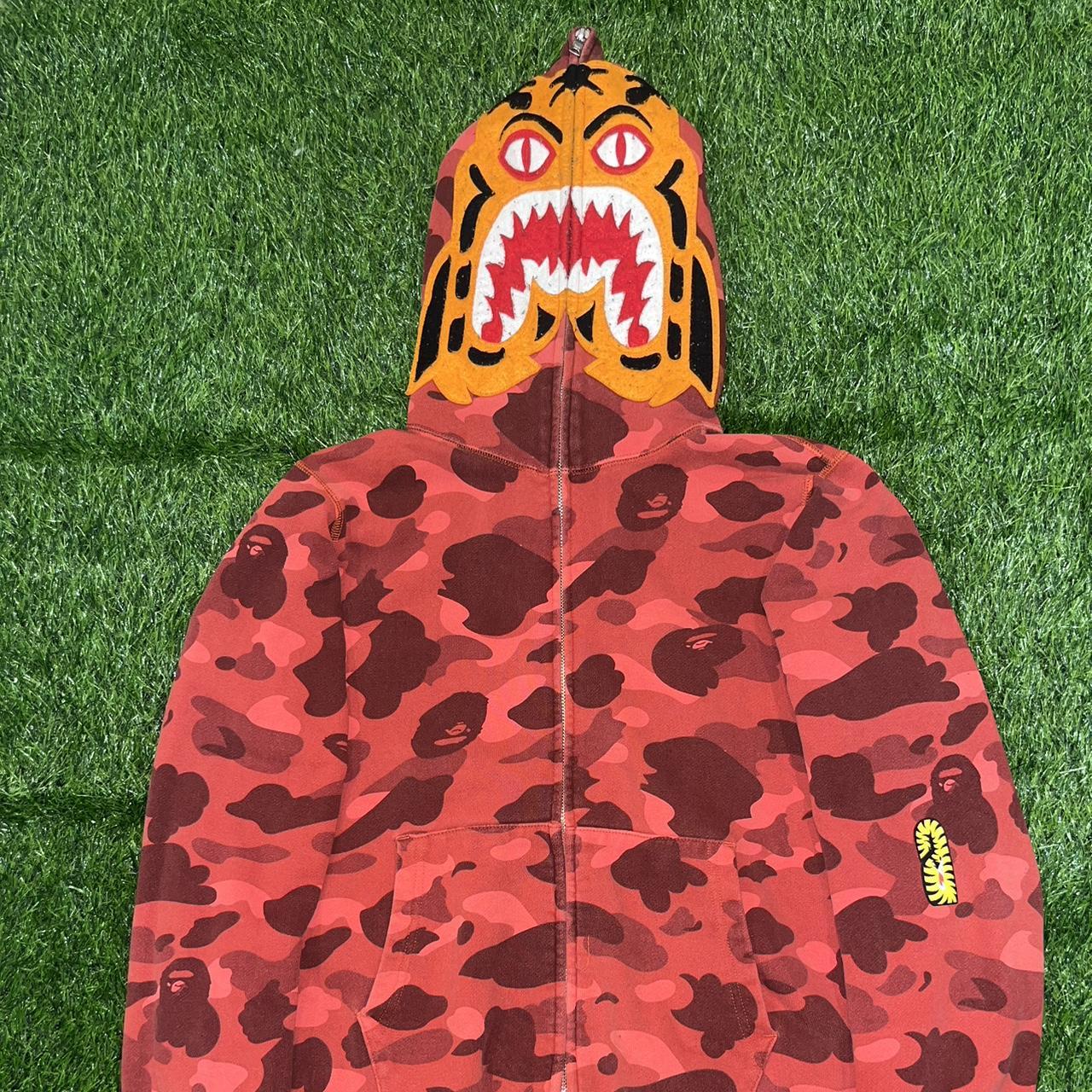 BAPE TIGER FUNTHERA FULL ZIP HOODIE MENS 9 10