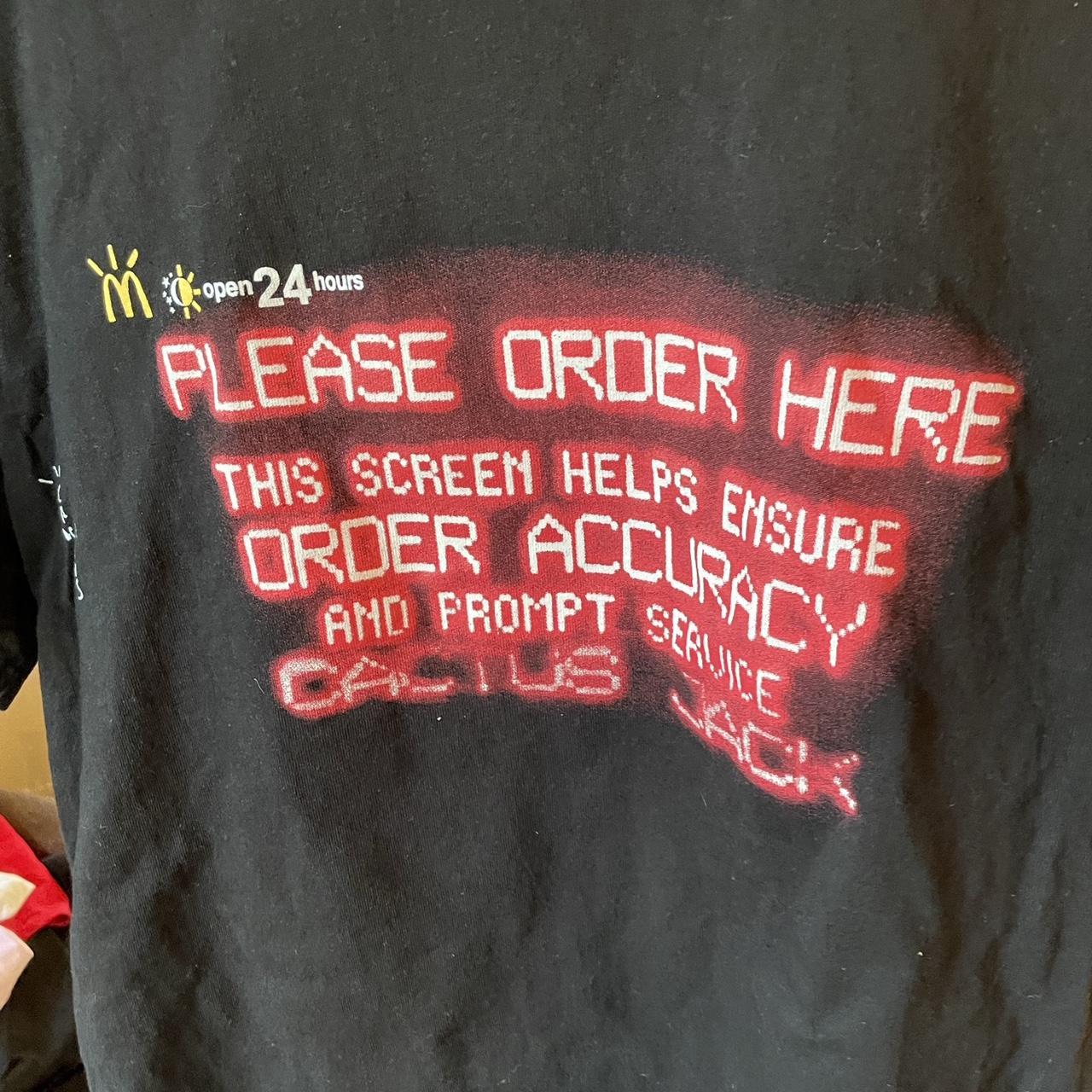 Travis Scott Mcdonald's Tee Order Here Size | Depop