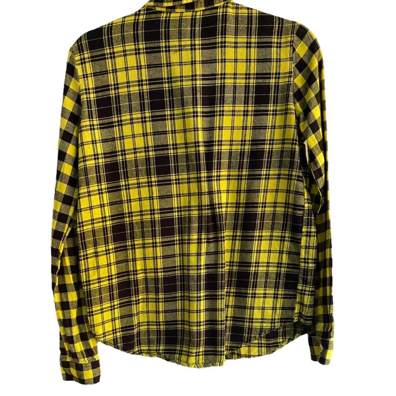 yellow and black flannel womens