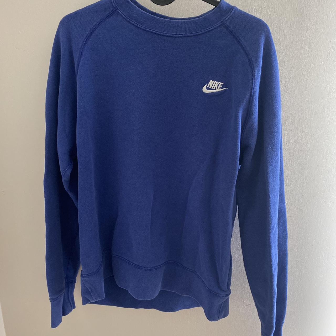 psychic blue nike crew neck