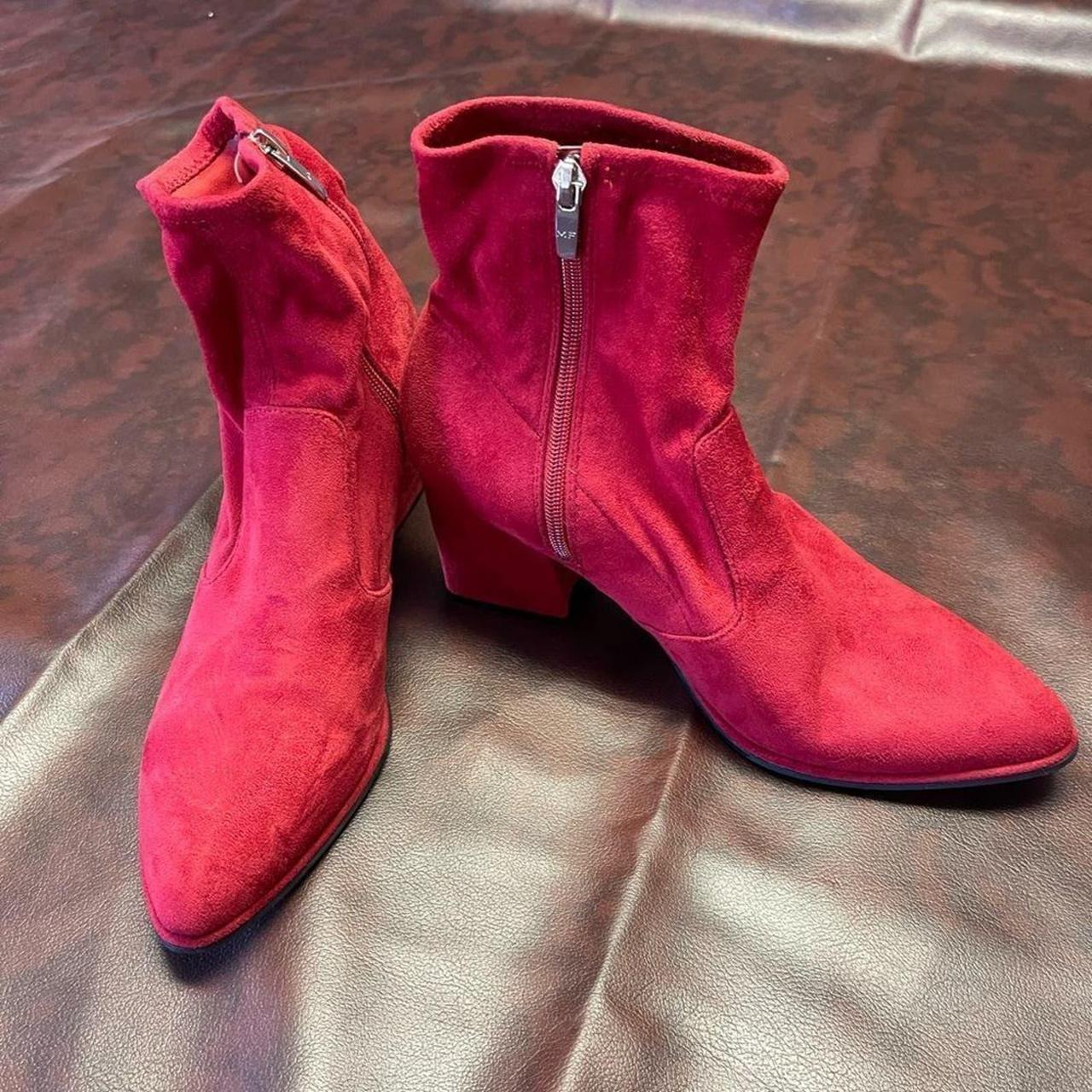 marc fisher grey suede boots