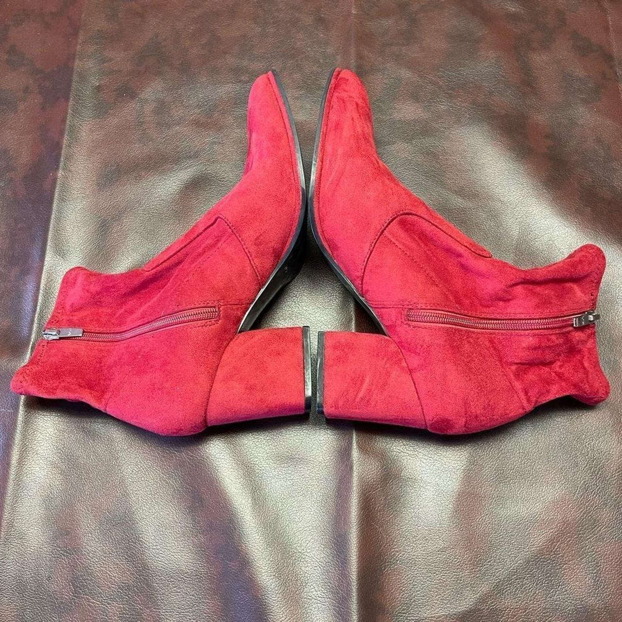 Marc Fisher boots Red suede Size 9 1/2 MFLEAVE2 - Depop