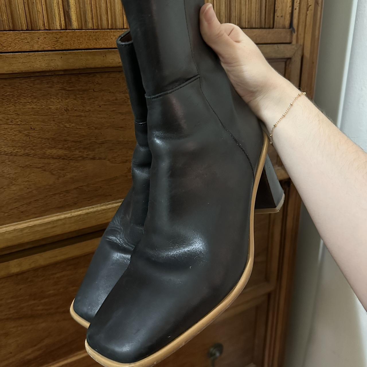 Alohas West Vintage Black Boots size 36 fits 5.5 6 Depop