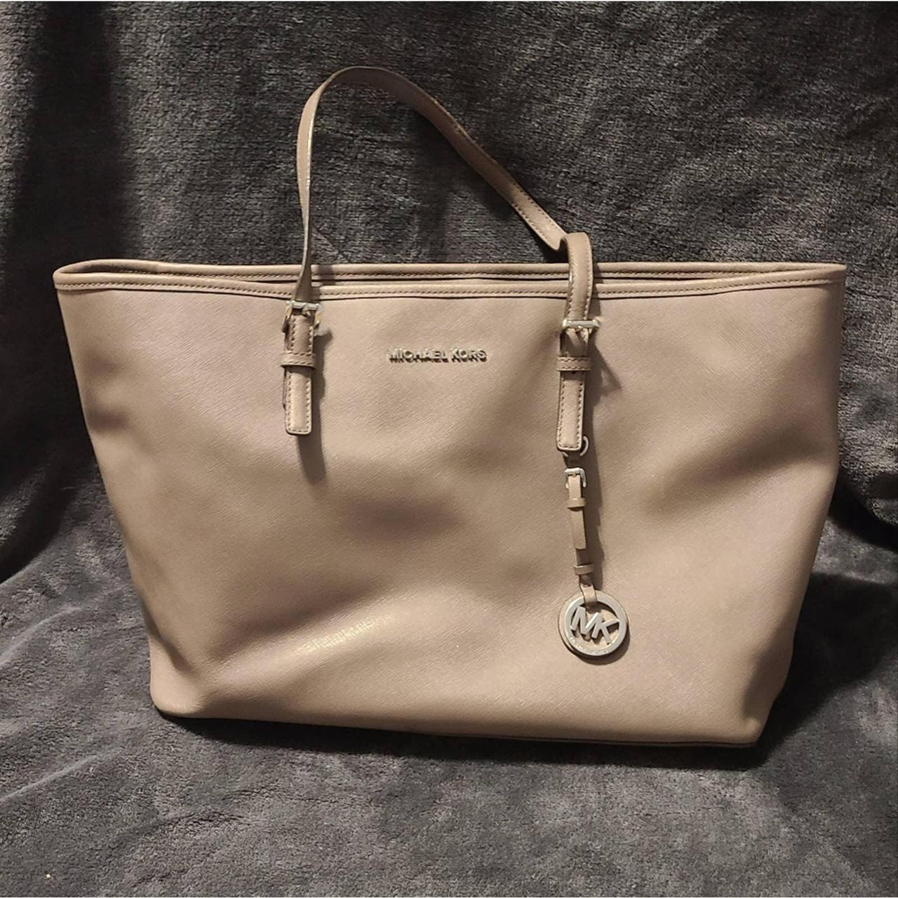 Michael kors jet set sales travel large saffiano leather tote