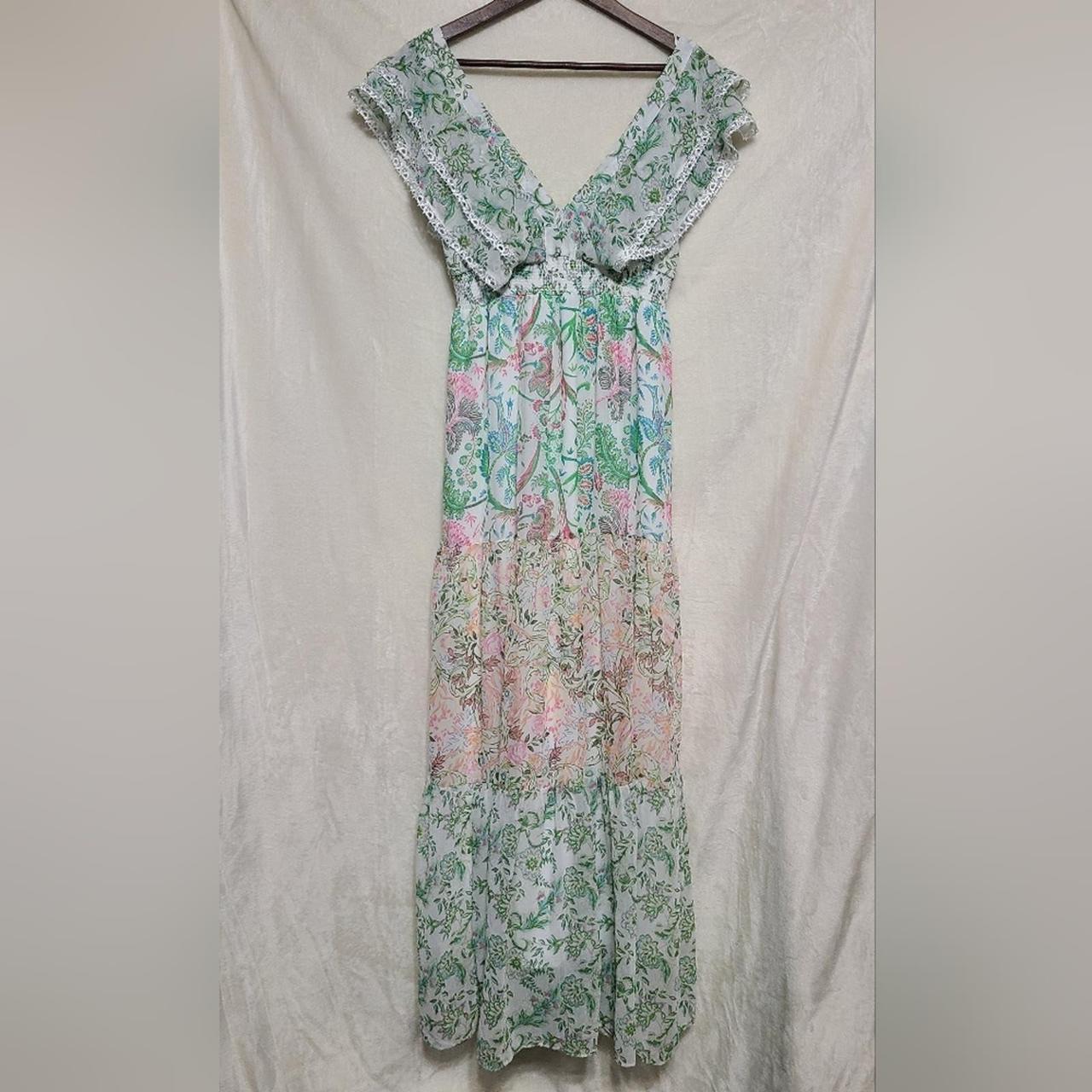 House Of Harlow 1960 Women's Floral Maxi Dress Size... - Depop