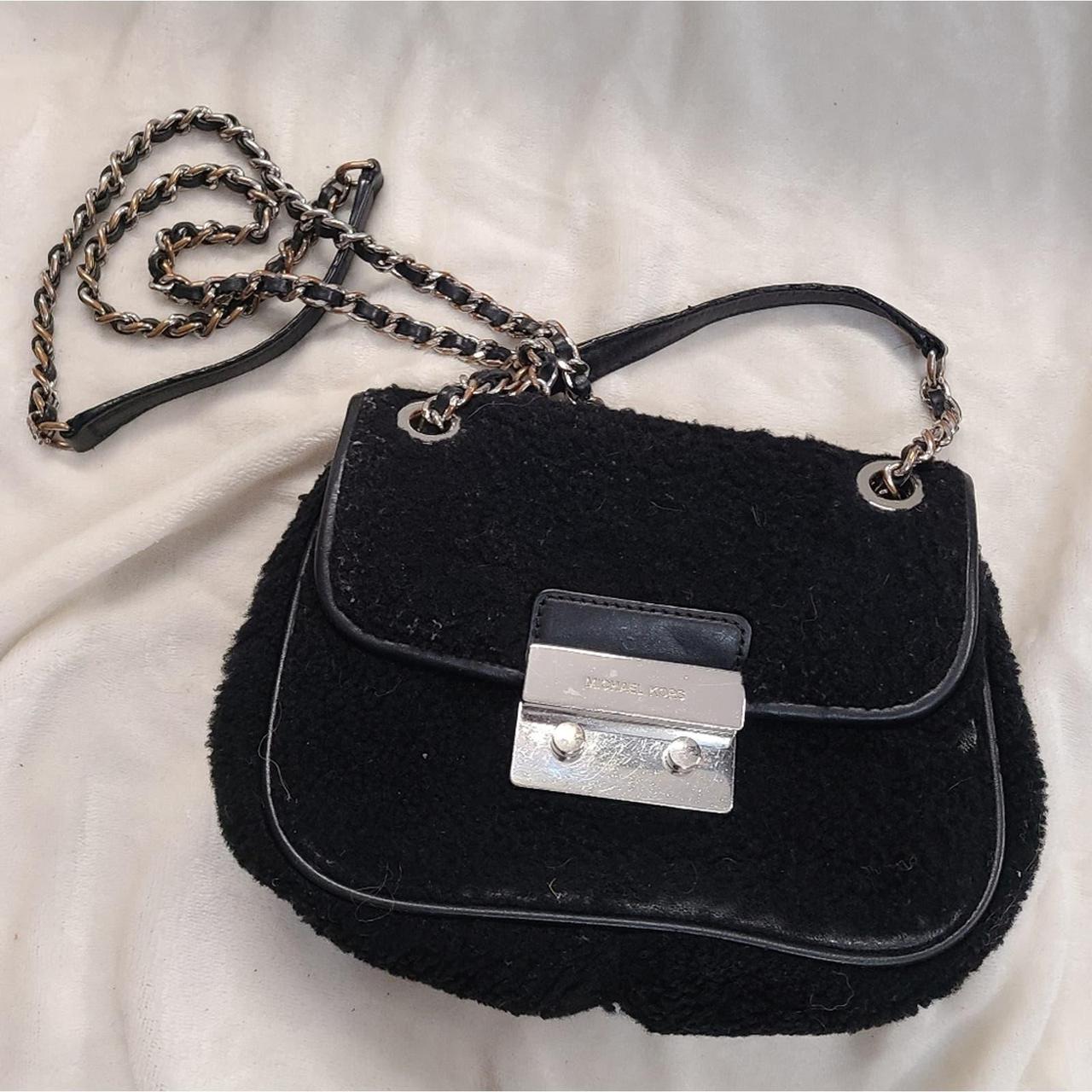 Michael Kors Sloan Black Shearling Shoulder Bag. Depop