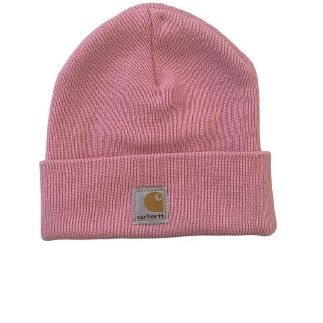 Carhartt pink beanie/toboggan worn once youth... Depop