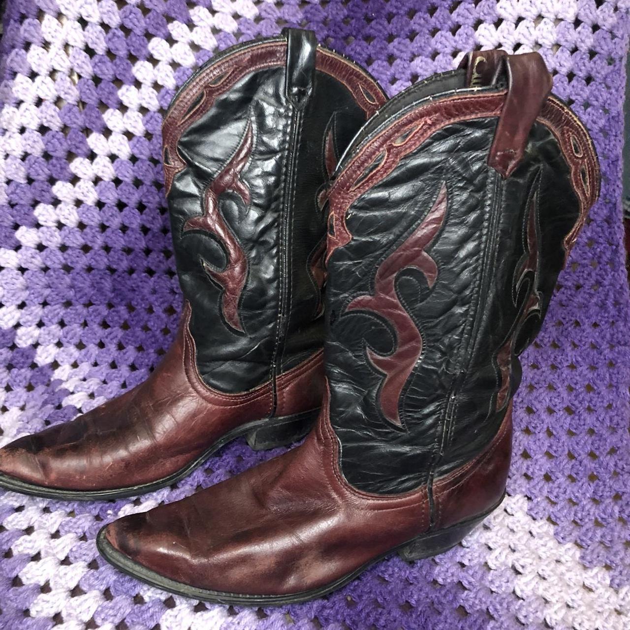 Vintage dingo brand women’s size 7 cowboy boots in... - Depop