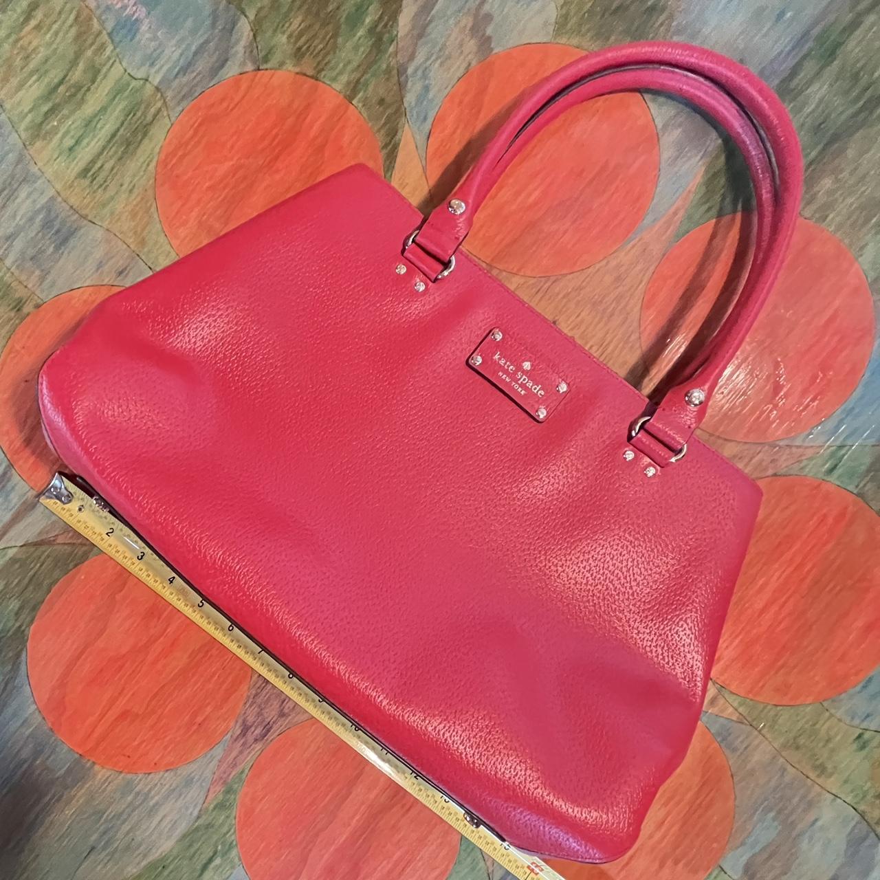 Kate Spade RED Handbag Purse Bag Pockets Rn 0102760... Depop