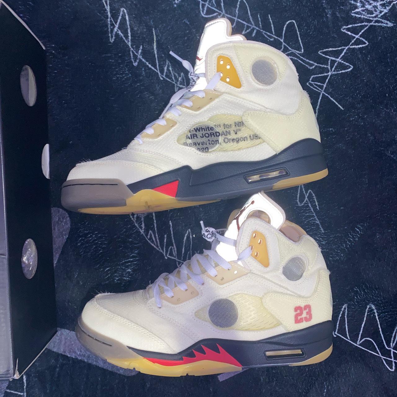 cream jordan 5 off white