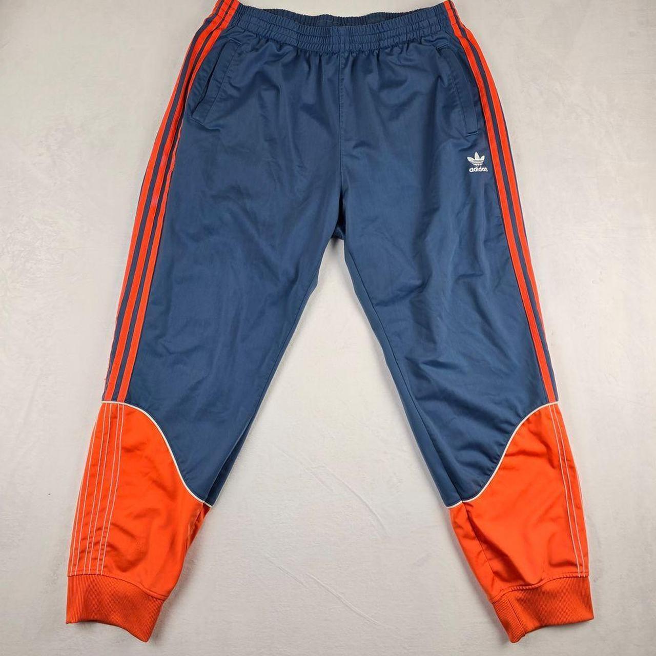 Adidas Tricot Superstar Joggers Gray Orange Mens. Depop