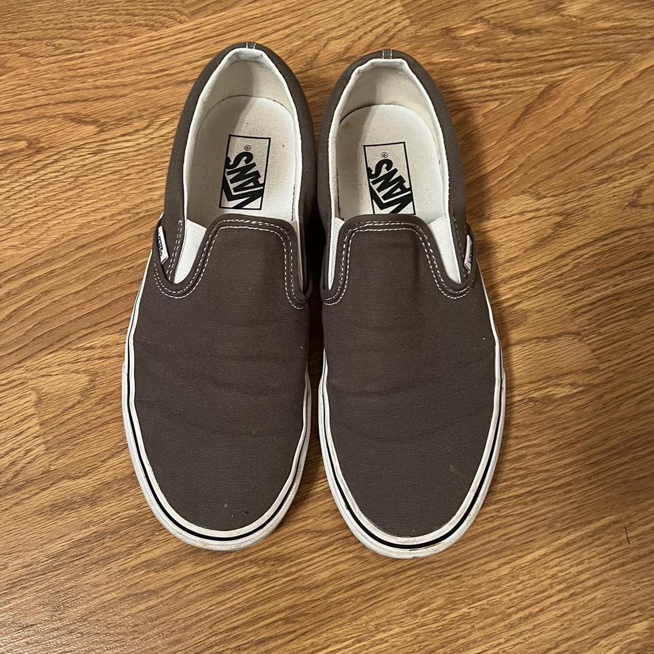 Grey slip on vans size women’s 9. Depop