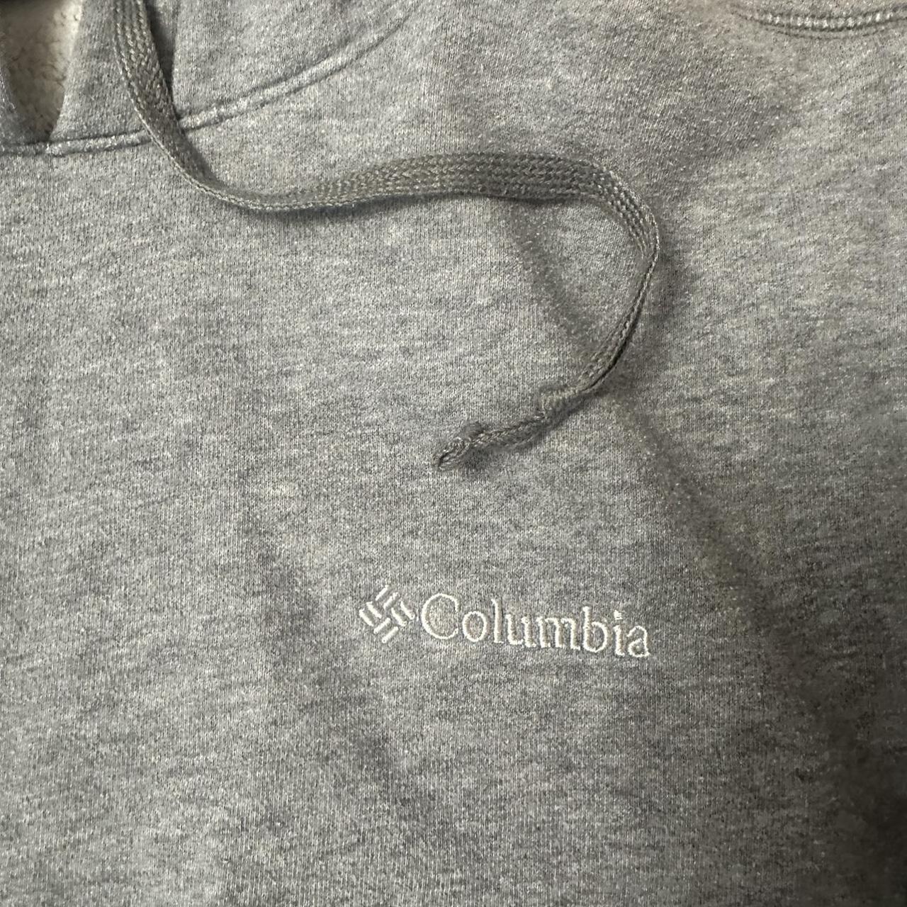 L dark grey Columbia hoodie Very good... - Depop