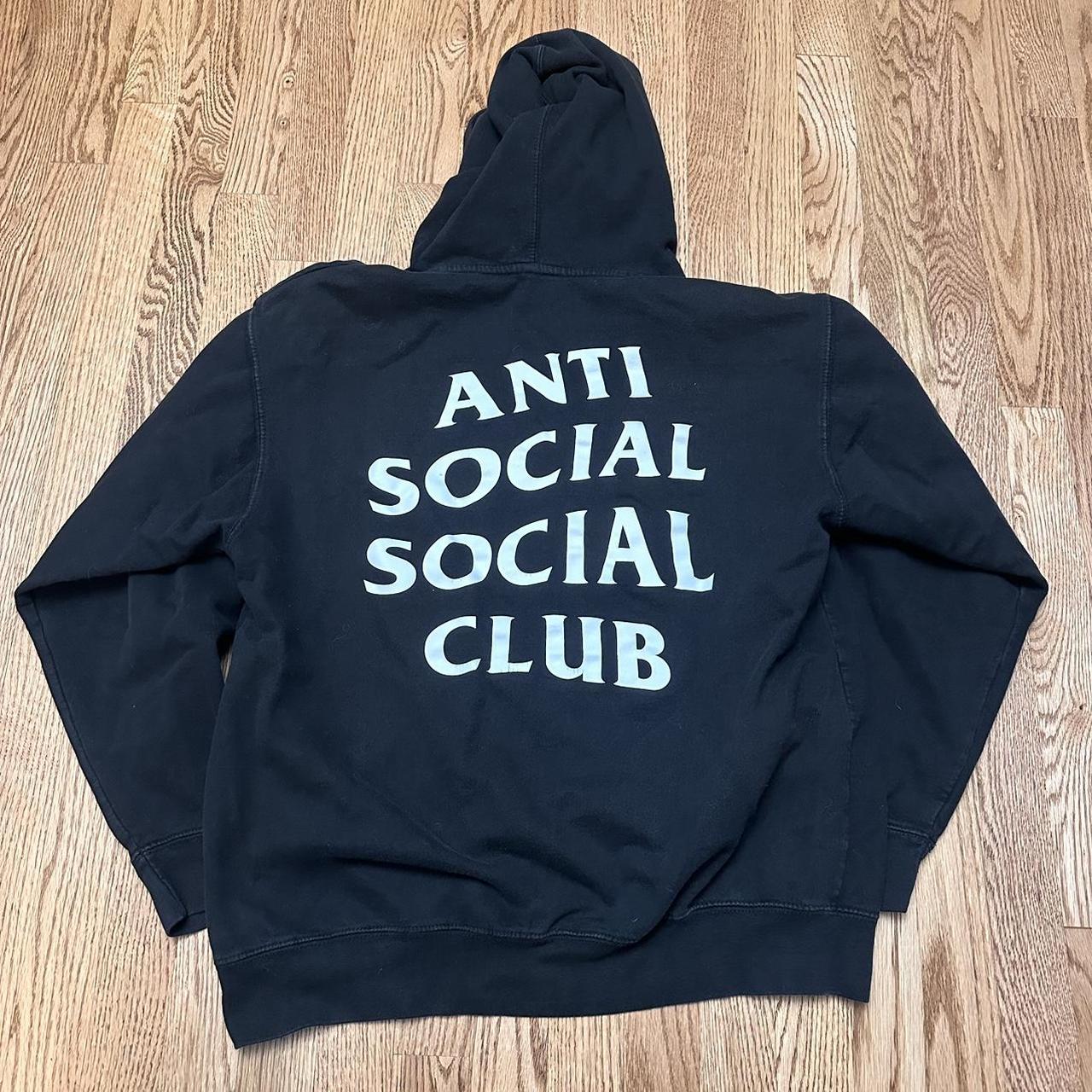 Black anti social club hoodie Clearance