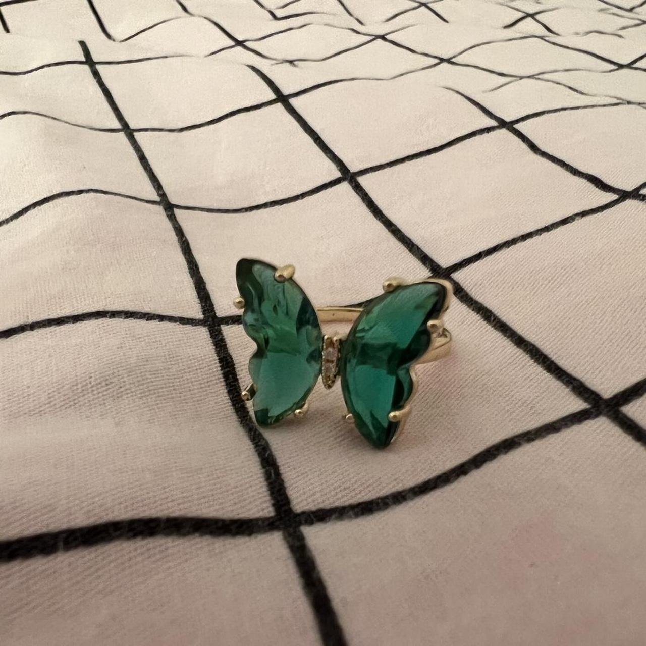 Green butterfly ring Depop