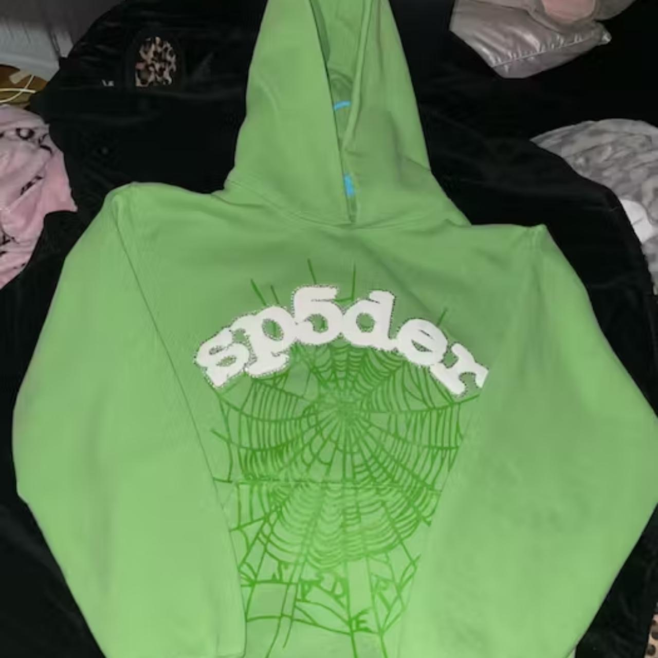 BRAND NEW SP5DER HOODIE SLIME GREEN💚 taking offers... - Depop