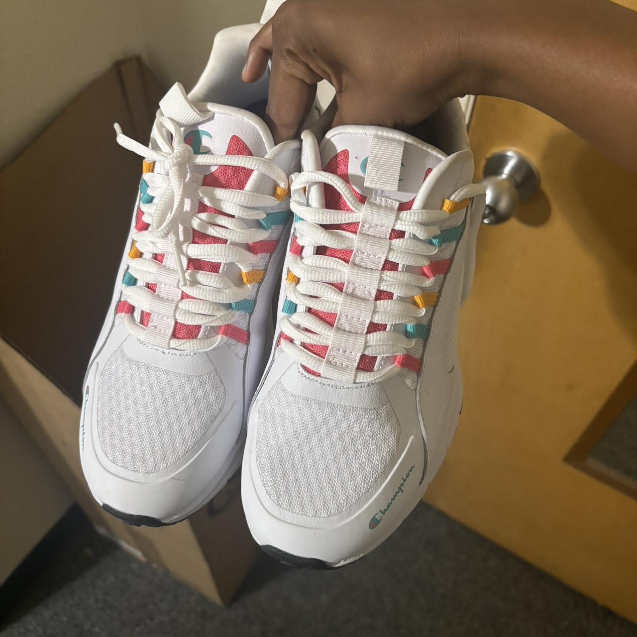 Champion multicolor sneakers. Size 10 but they run