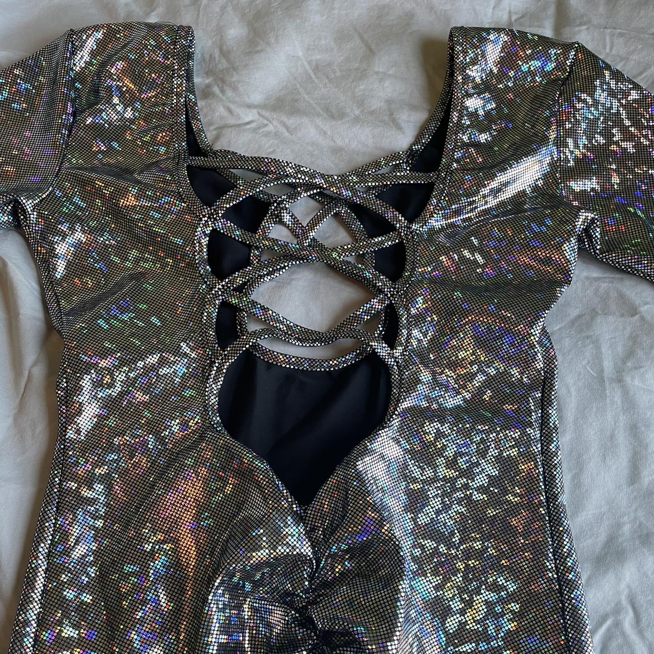 ~*holographic Iheartraves Bodysuit*~ First Picture - Depop