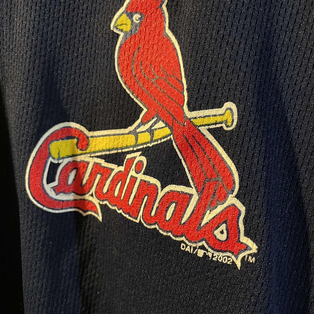 St. Louis Cardinals Nike Baseball Dri-Fit Blue Polo - Depop