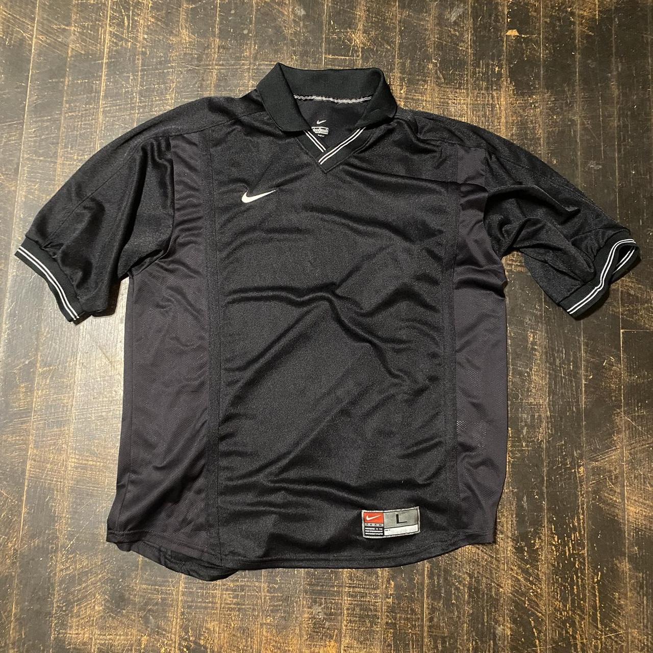 nike soccer jersey with collar size large very... - Depop