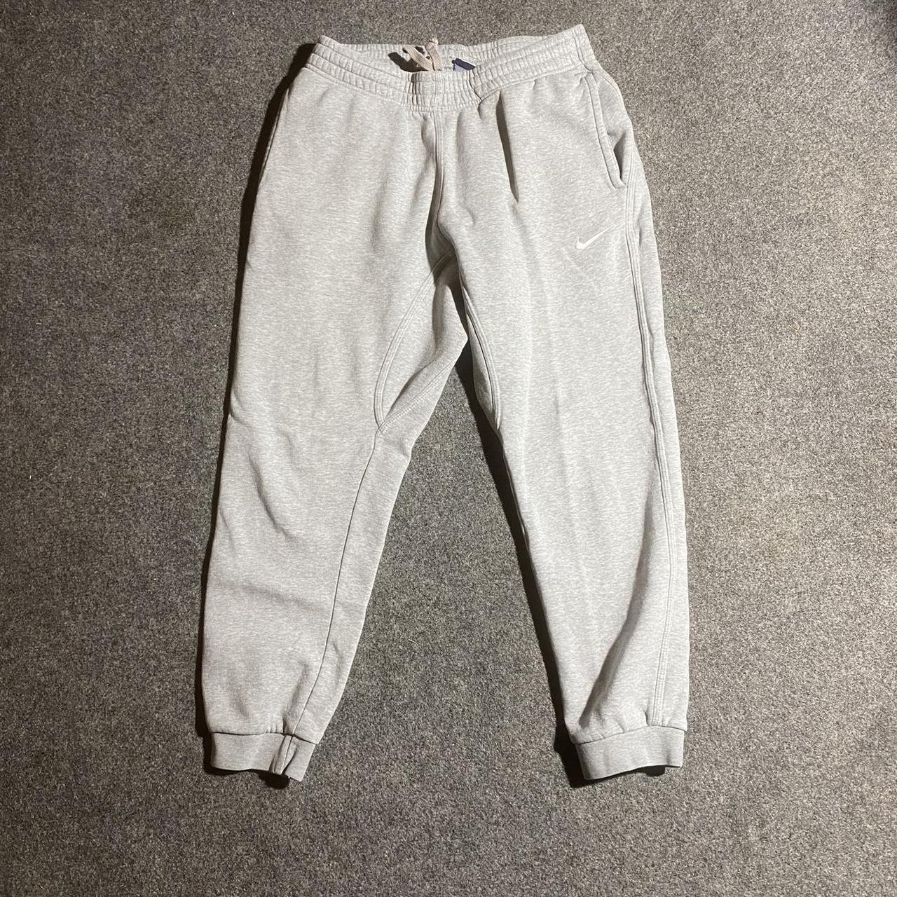 grey nike sweats size M very good condition blue tag - Depop